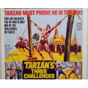 Tarzan's Three Challenges - Original 1963 MGM Window Card